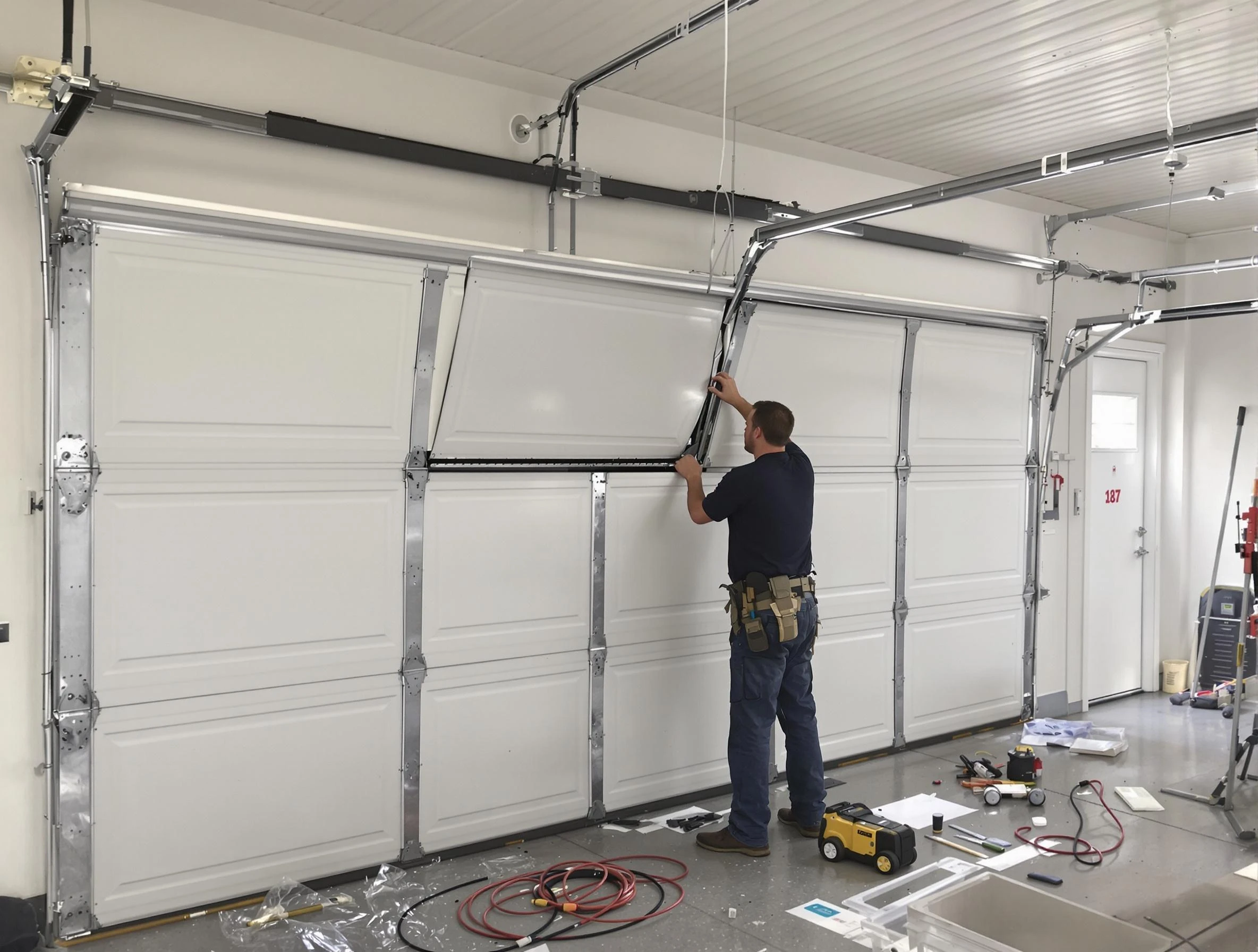Garage Door Section Replacement in South Fayette